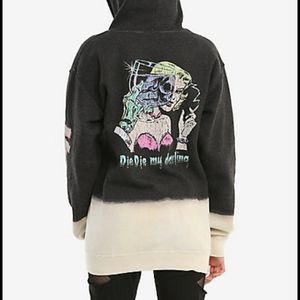 Girls Misfits plus size dip dye hoodie